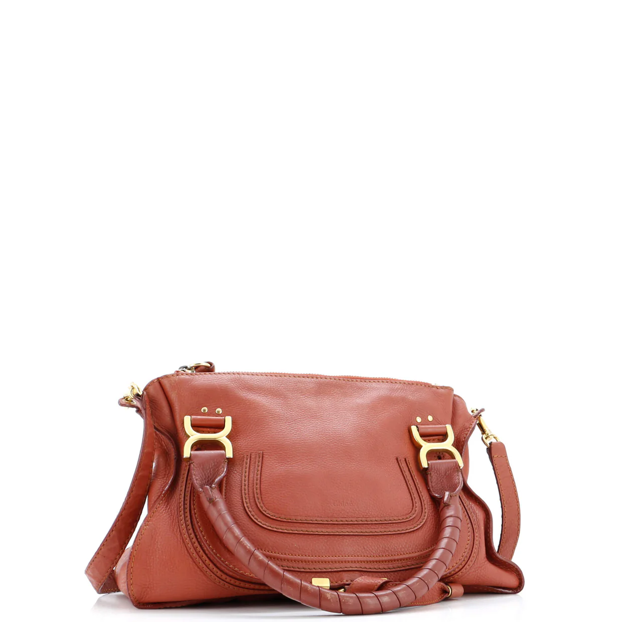 Marcie Satchel Leather Medium - Deep Luxury