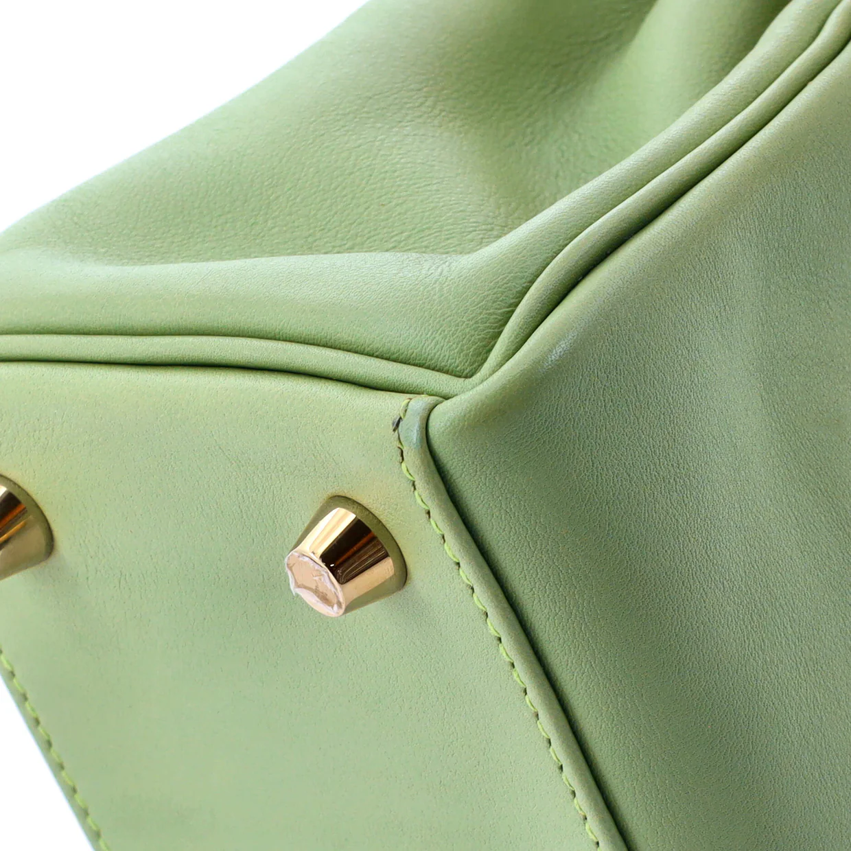 Kelly Handbag Vert Criquet Swift with Gold Hardware 25 - Deep Luxury