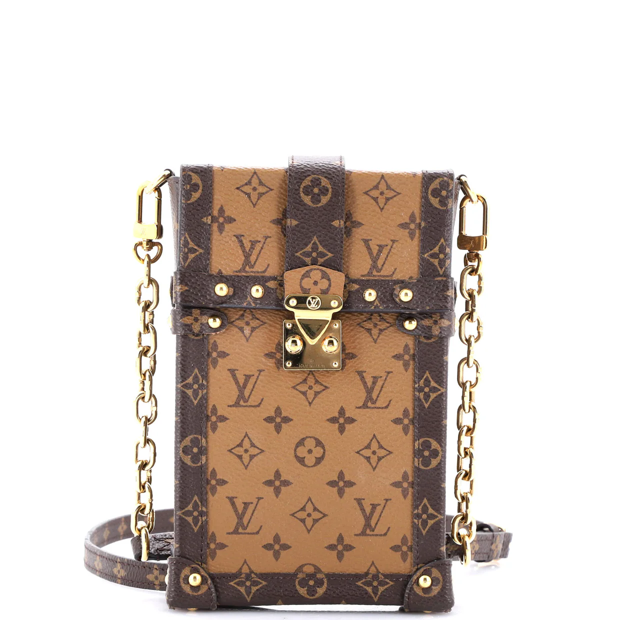 Vertical Trunk Pochette Reverse Monogram Canvas - Deep Luxury