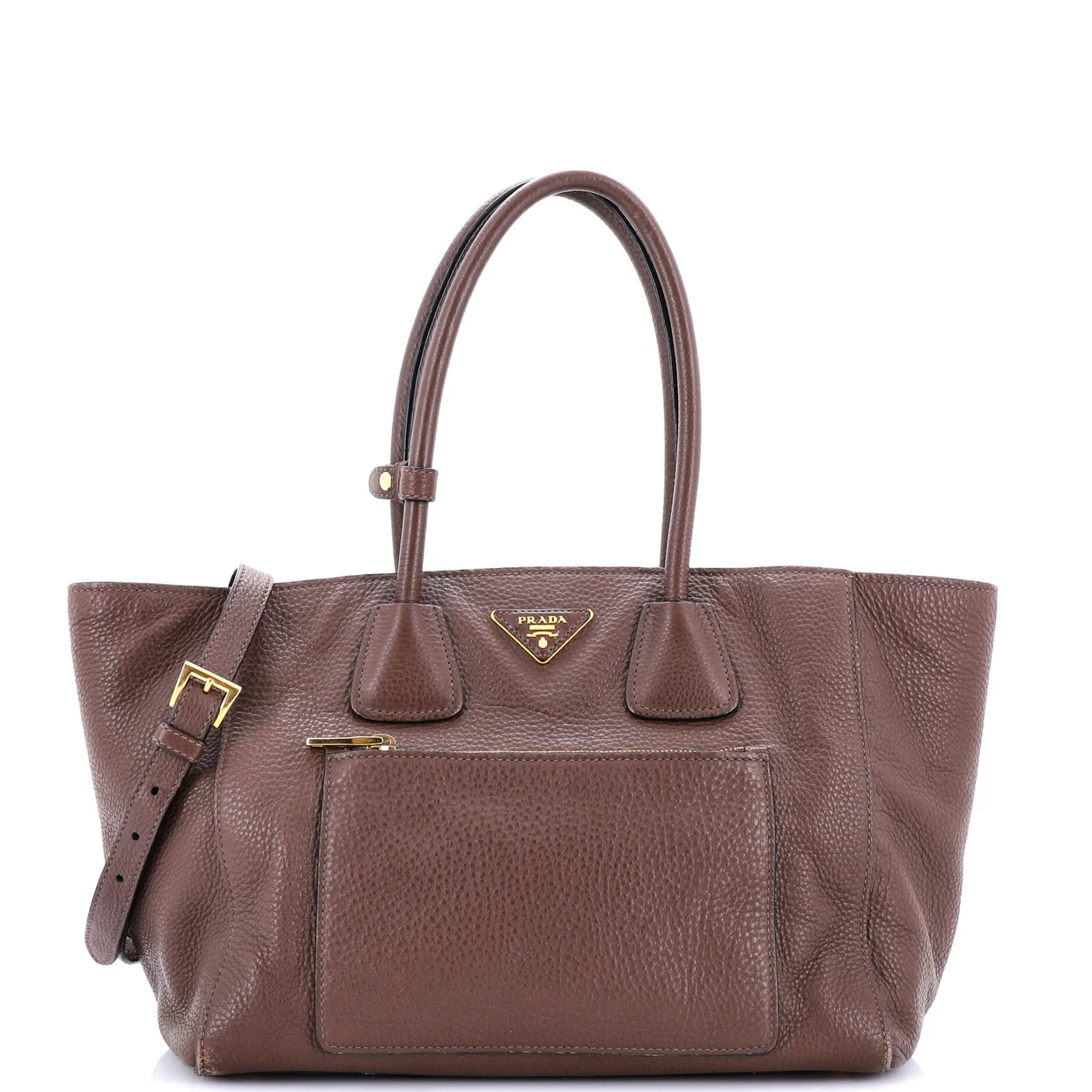 Front Pocket Wing Convertible Tote Vitello Daino - Deep Luxury