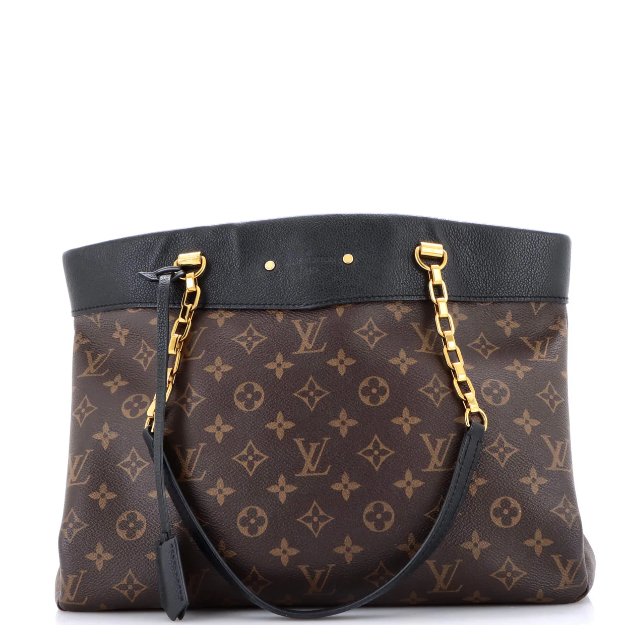 Pallas Shopper Monogram Canvas and Calfskin - Deep Luxury