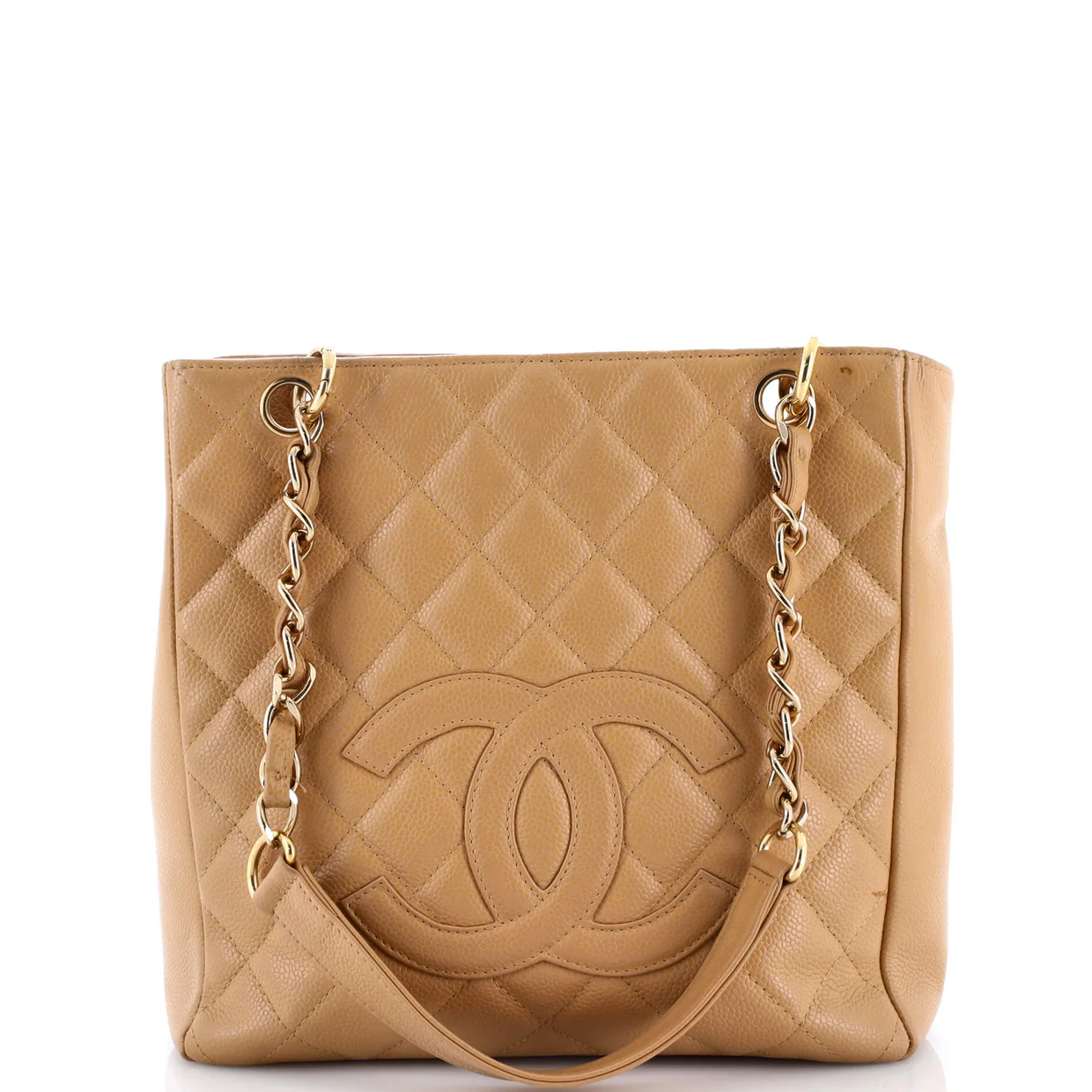 Petite Shopping Tote Quilted Caviar - Deep Luxury