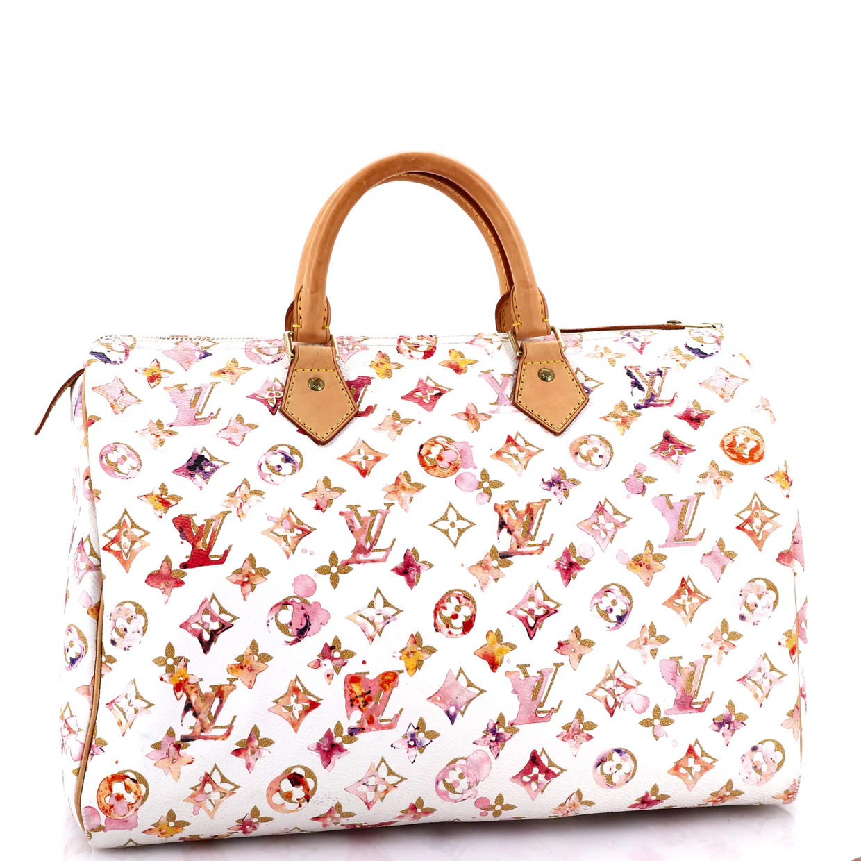 Speedy Handbag Monogram Watercolor Aquarelle 35 - Deep Luxury