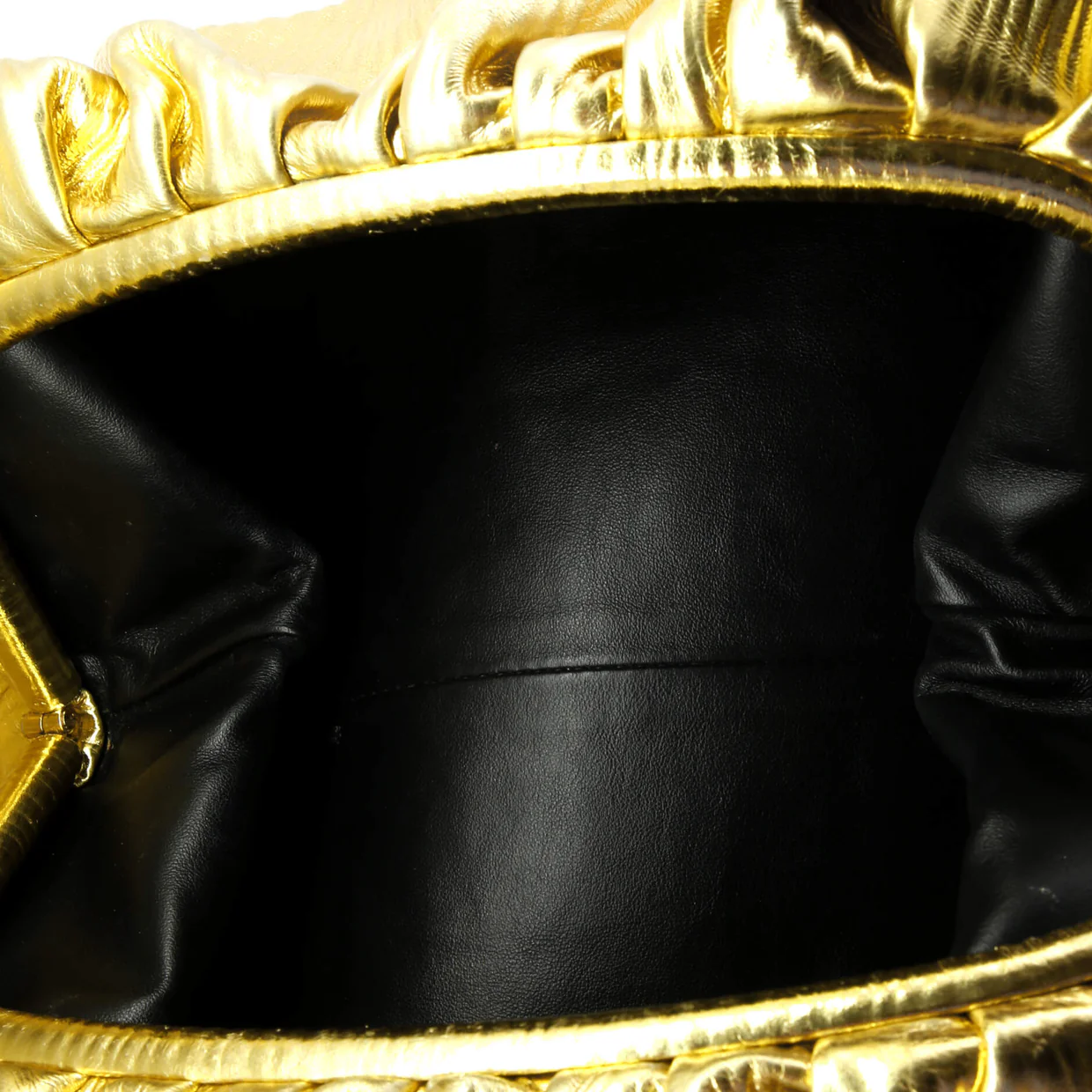 The Pouch Metallic Textured Leather - Deep Luxury