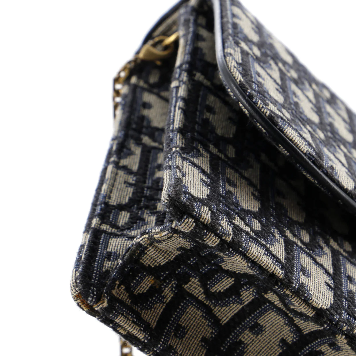 Saddle Chain Clutch Oblique Canvas - Deep Luxury