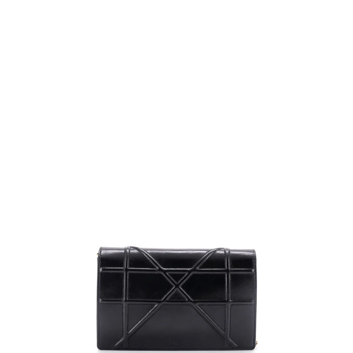 Diorama Wallet on Chain Leather - Deep Luxury