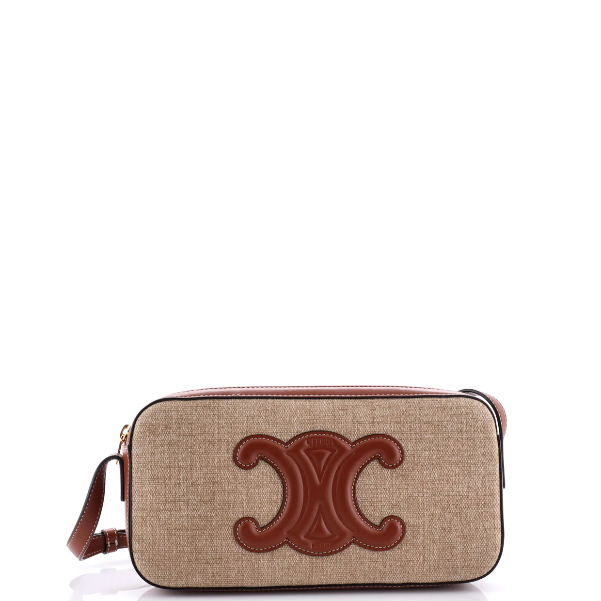 Cuir Triomphe Camera Shoulder Bag Canvas and Leather Small - Deep Luxury