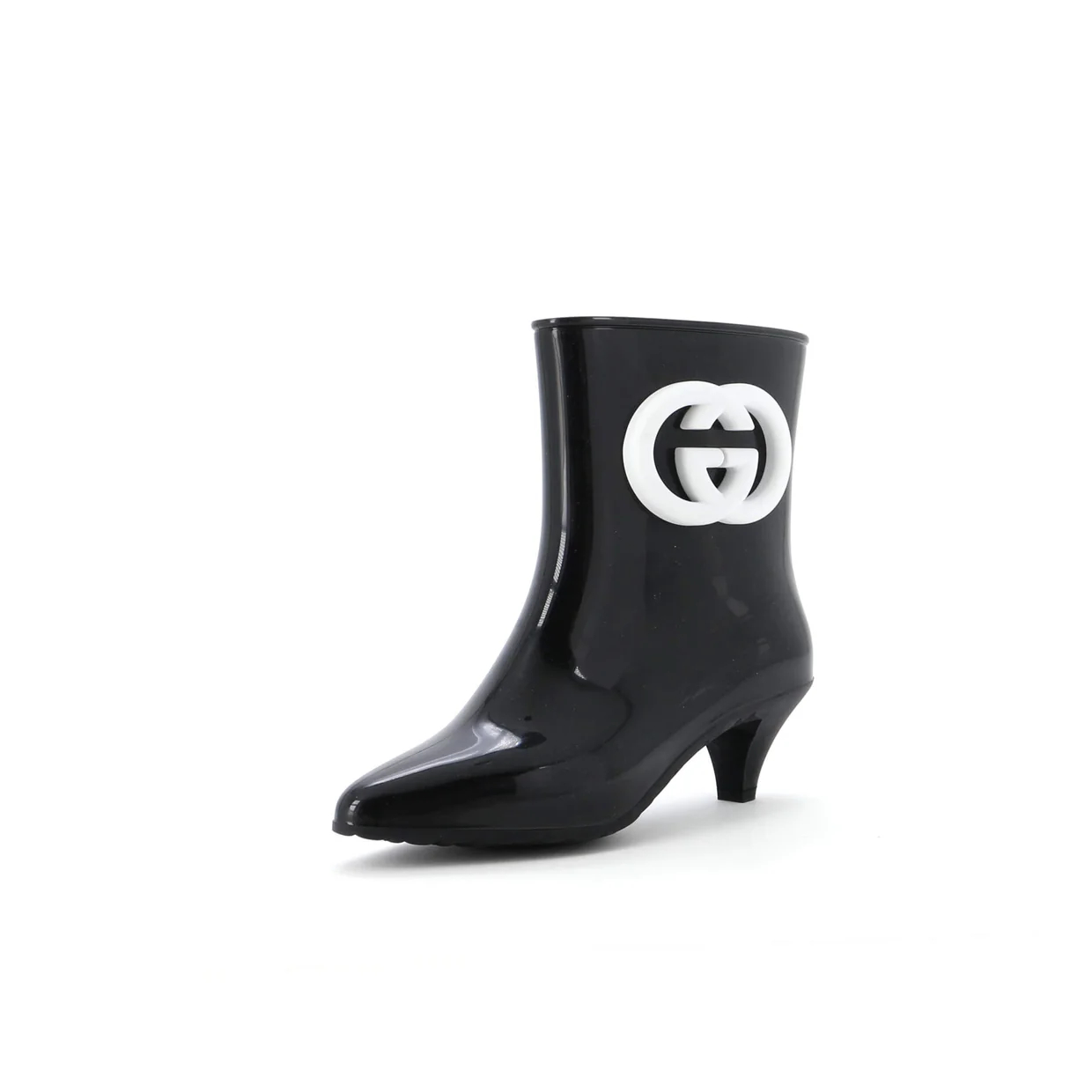 Women's Interlocking G Ankle Rain Boots Rubber - Deep Luxury