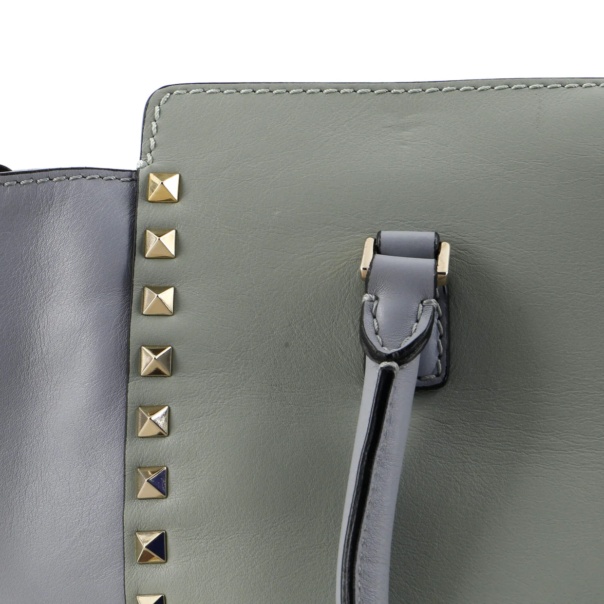 Rockstud Tote Rigid Leather Medium - Deep Luxury