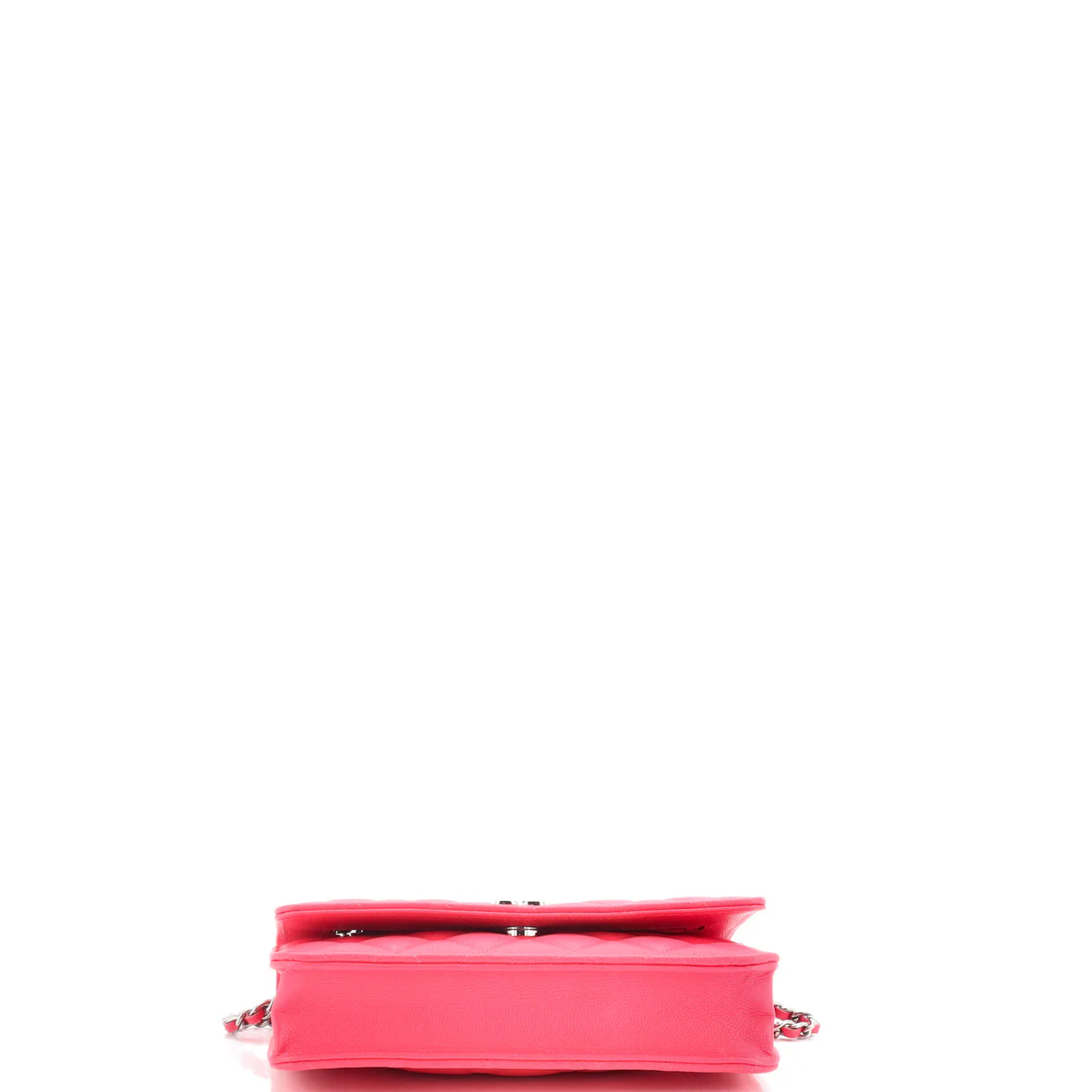 Crystal Woven CC Wallet on Chain Quilted Caviar - Deep Luxury