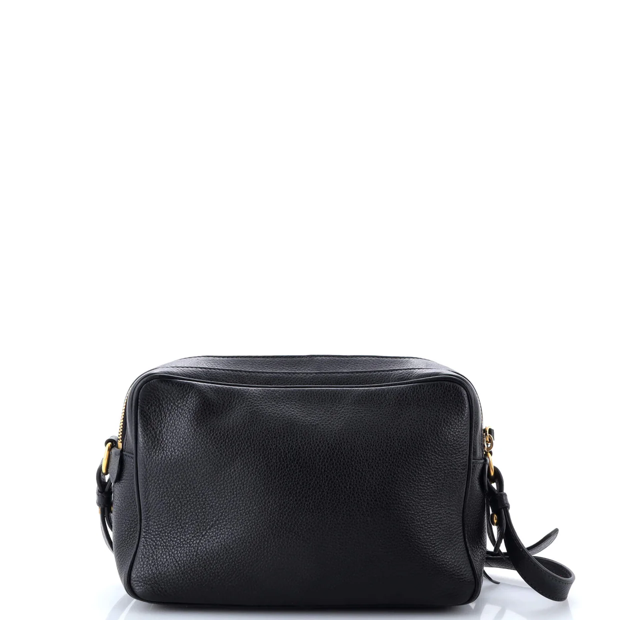 Double Zip Camera Bag Vitello Phenix Medium - Deep Luxury
