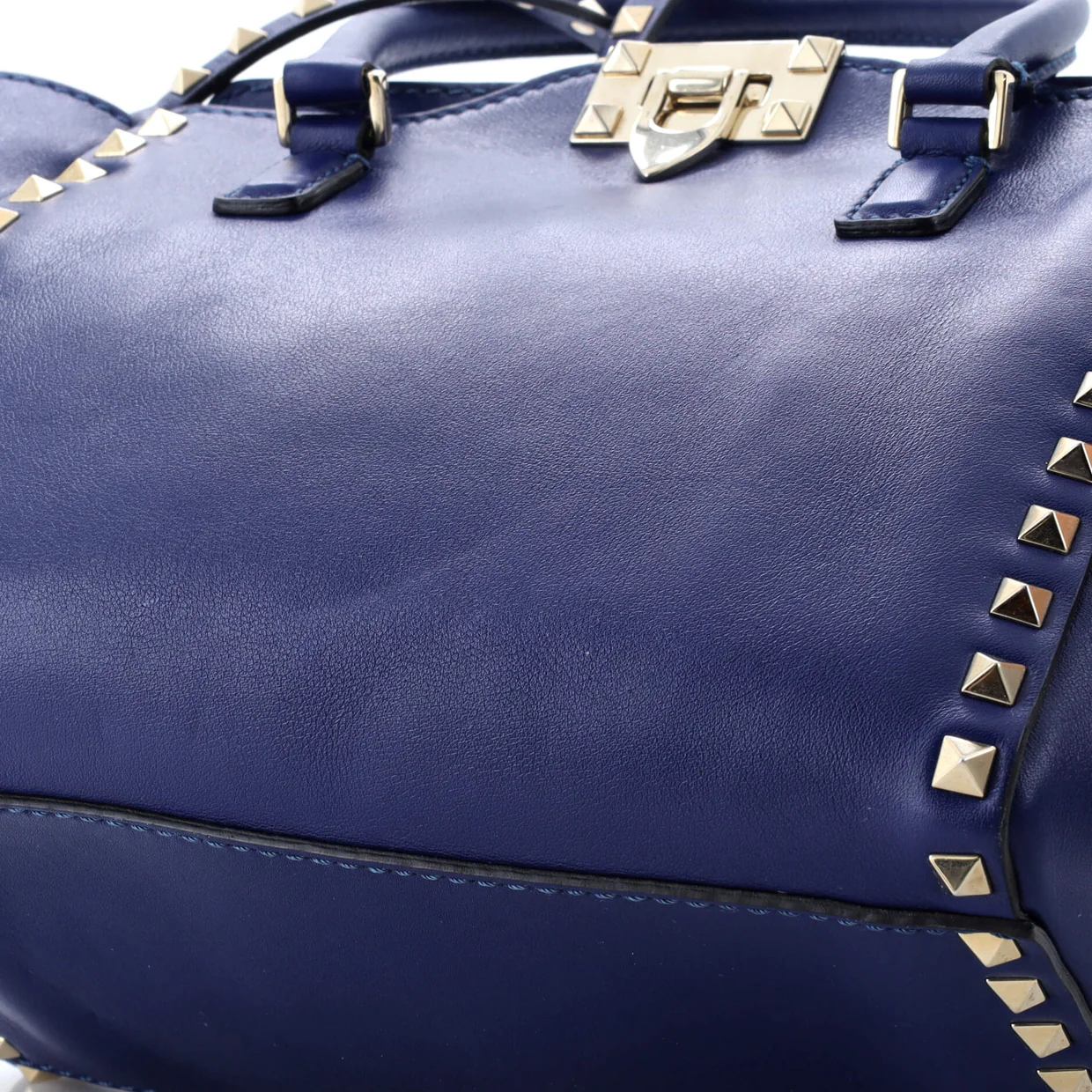 Rockstud Tote Rigid Leather Small - Deep Luxury