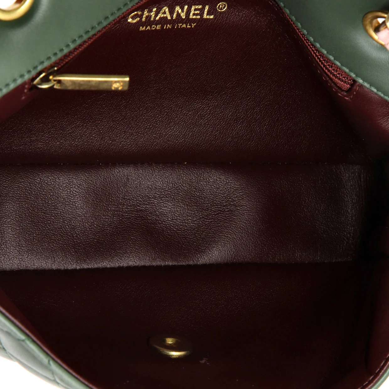 Two Tone Flap Bag Quilted Lambskin Small - Deep Luxury