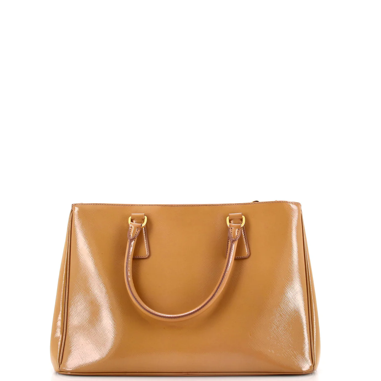 Double Zip Lux Tote Vernice Saffiano Leather Medium - Deep Luxury