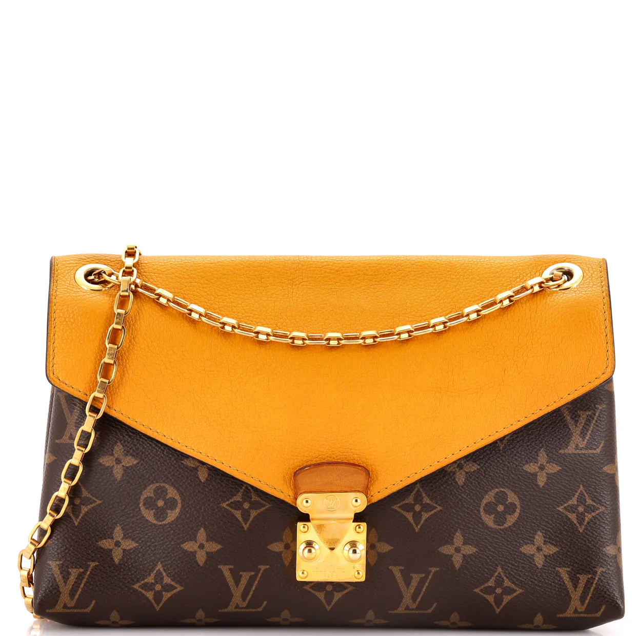 Pallas Chain Shoulder Bag Monogram Canvas and Calfskin - Deep Luxury