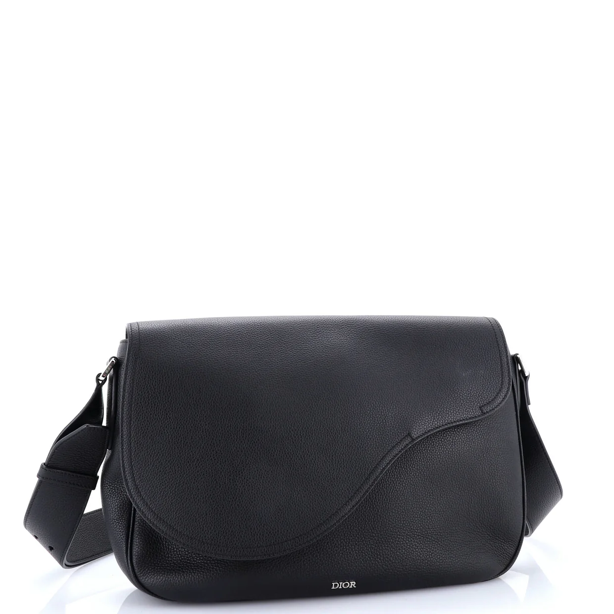 Saddle Flap Messenger Bag Leather Medium - Deep Luxury