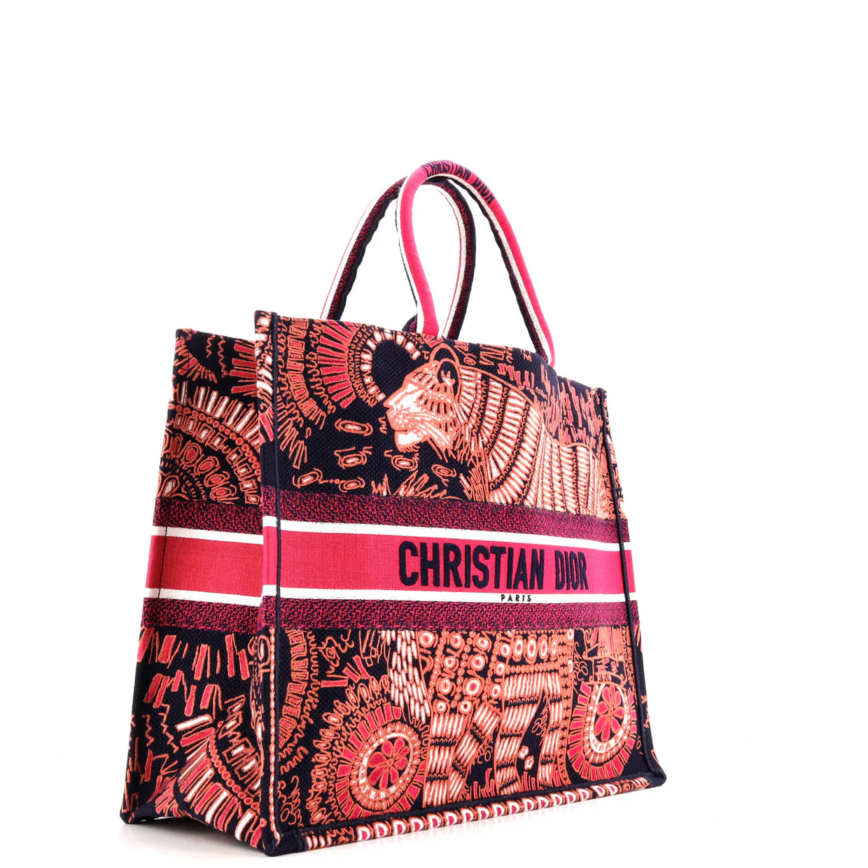 Book Tote Embroidered Canvas Large - Deep Luxury