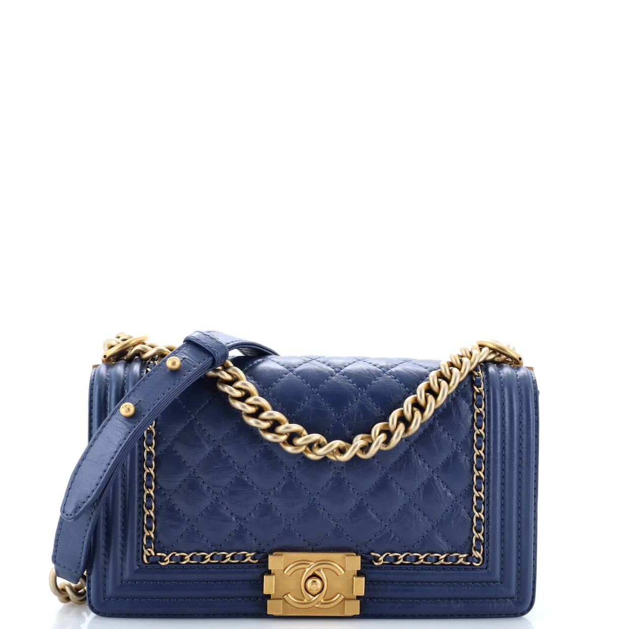 Jacket Boy Flap Bag Quilted Aged Calfskin Old Medium - Deep Luxury