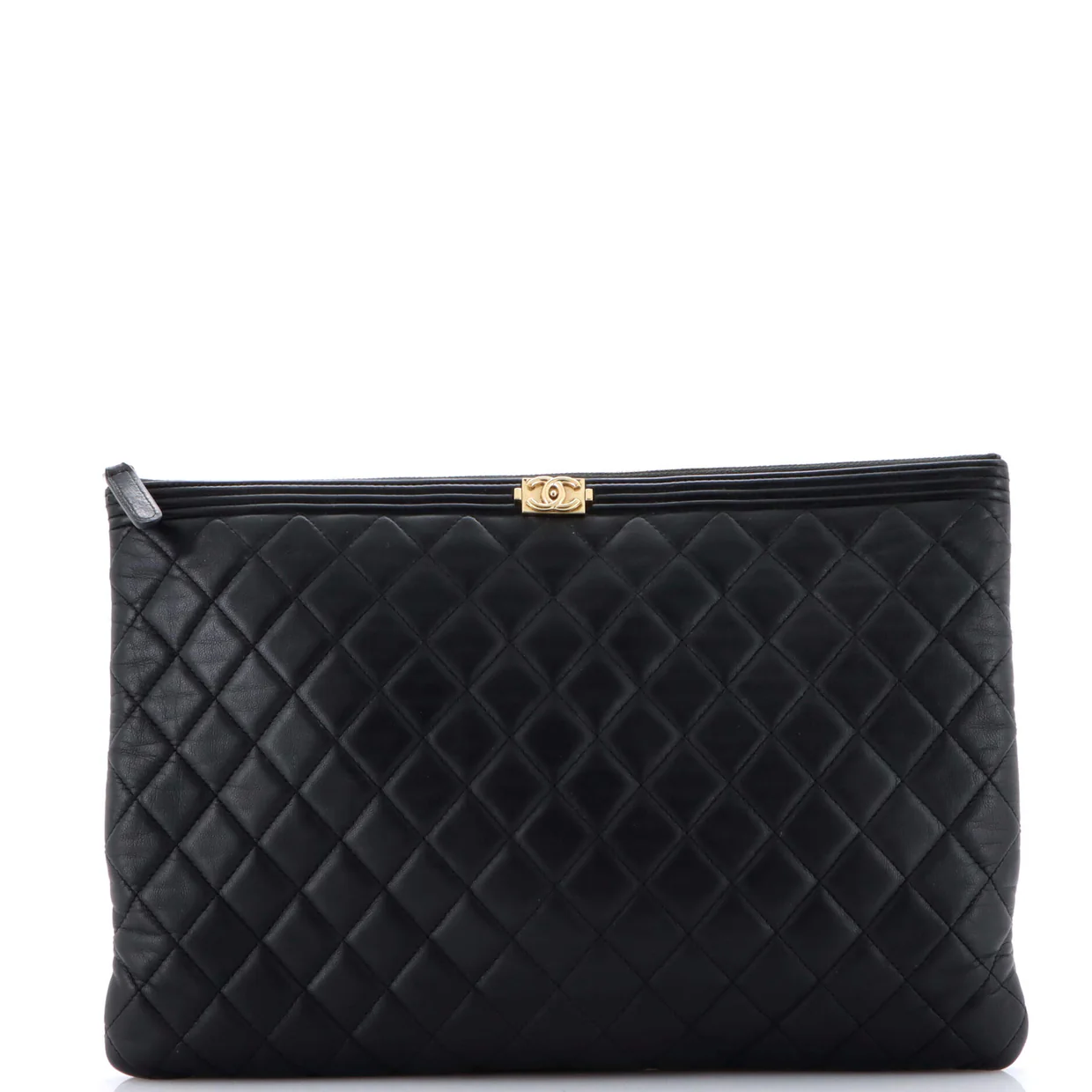 Boy O Case Clutch Quilted Lambskin Large - Deep Luxury