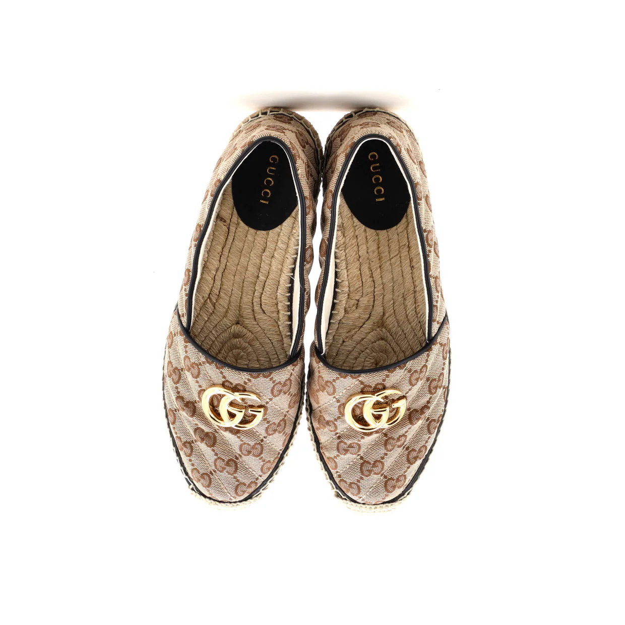 Women's GG Marmont Espadrilles Diagonal Quilted GG Canvas - Deep Luxury