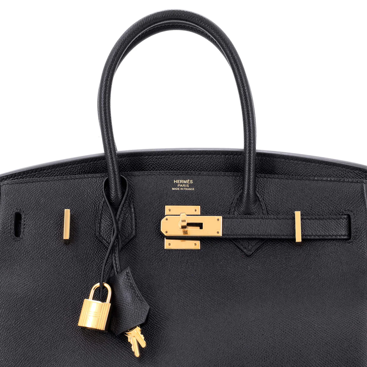 Birkin Handbag Noir Epsom with Gold Hardware 30 - Deep Luxury