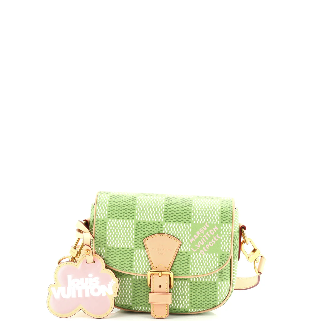 Montsouris Round Flap Messenger Bag Tyler the Creator Giant Damier Golf - Deep Luxury