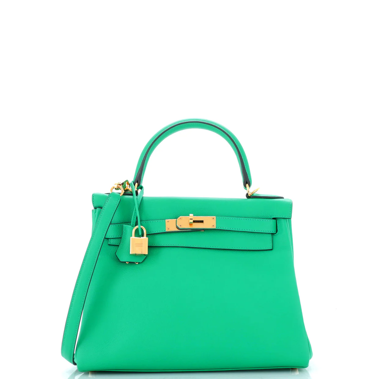 Kelly Handbag Menthe Evercolor with Gold Hardware 28 - Deep Luxury