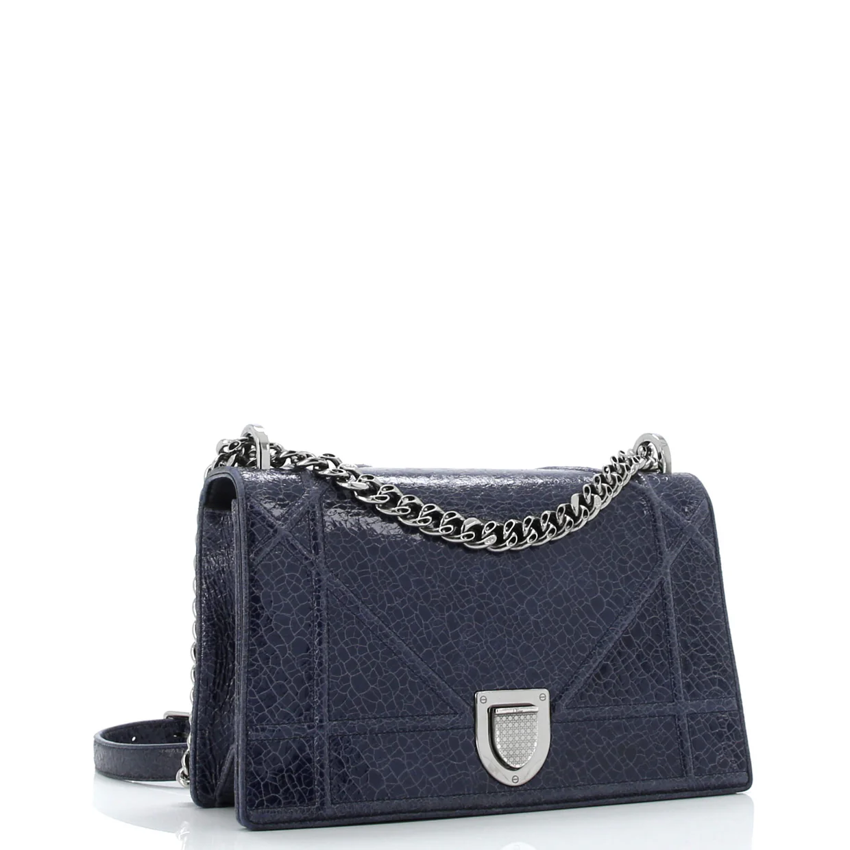 Diorama Flap Bag Crackled Deerskin Medium - Deep Luxury