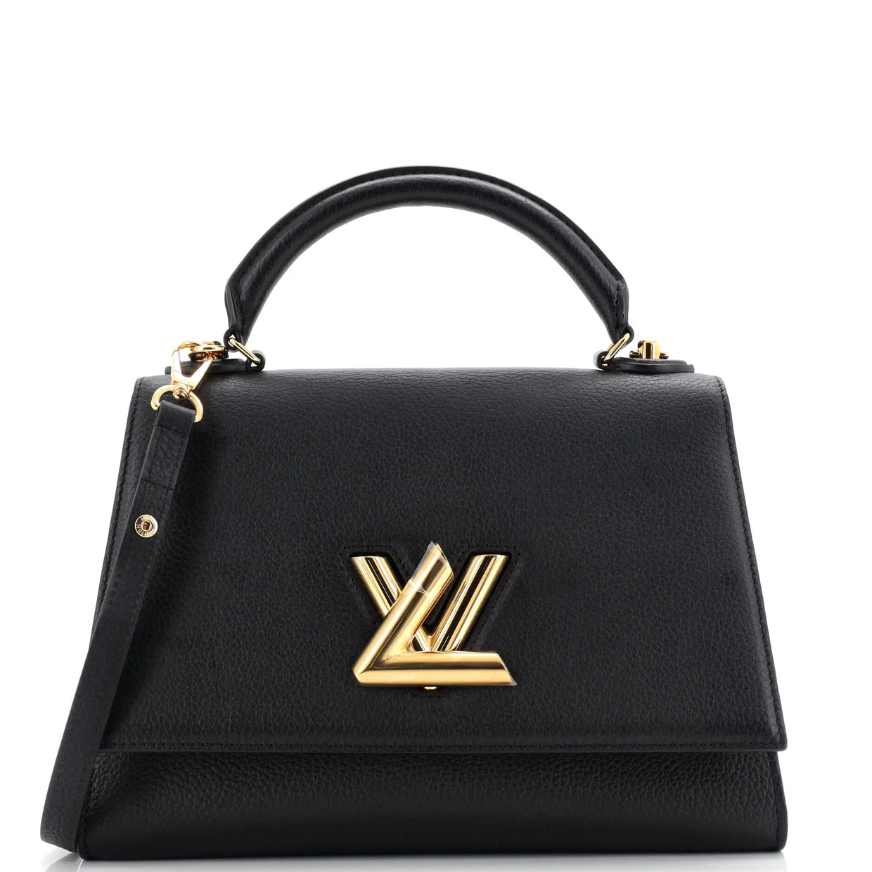 Twist One Handle Bag Taurillon Leather MM - Deep Luxury