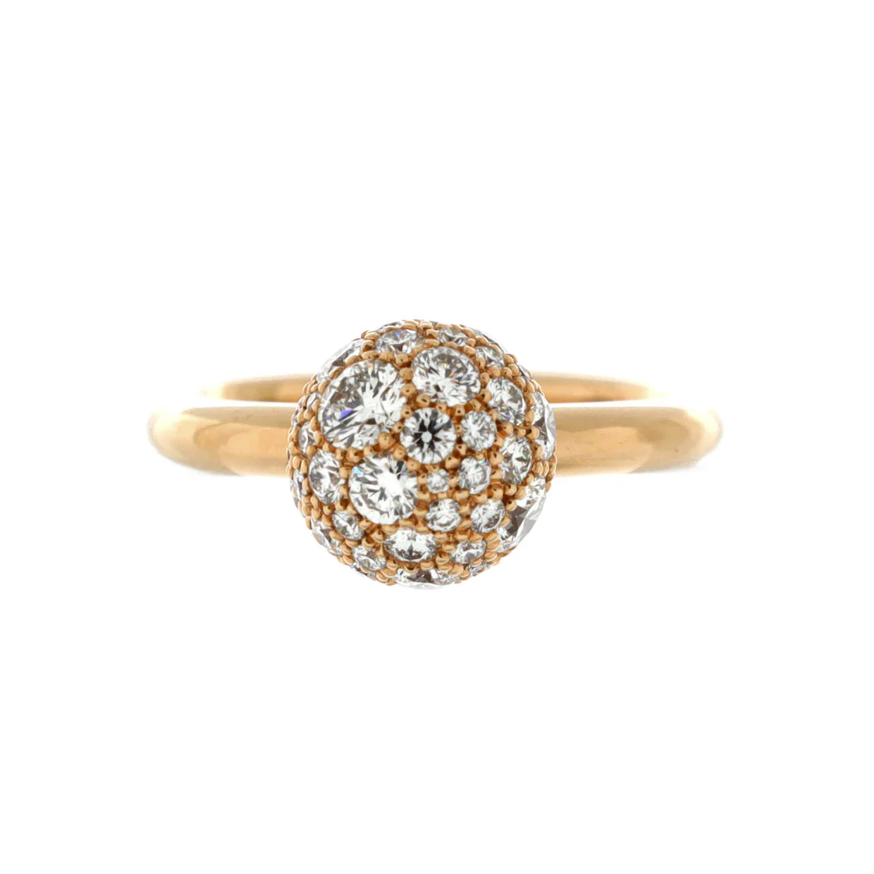 HardWear Ball Ring 18K Rose Gold and Diamonds 8mm - Deep Luxury