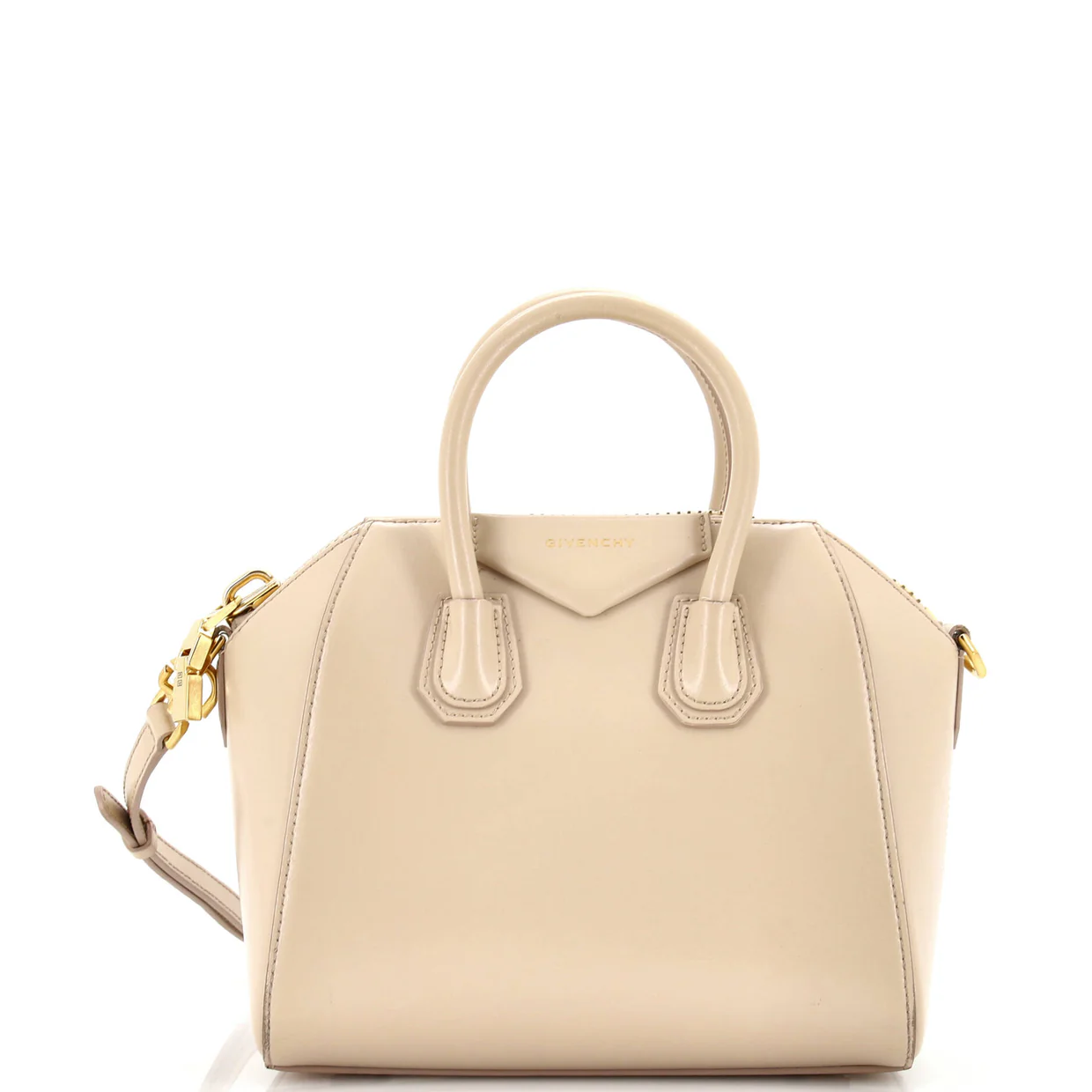 Antigona Bag Glazed Leather Mini - Deep Luxury