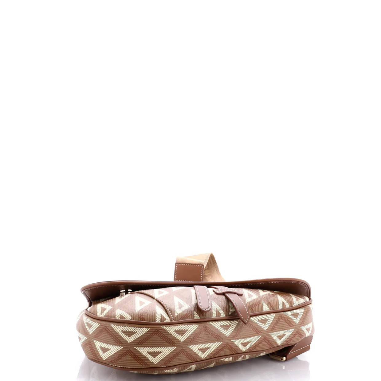 Saddle Crossbody Bag CD Diamond Coated Canvas and Leather - Deep Luxury