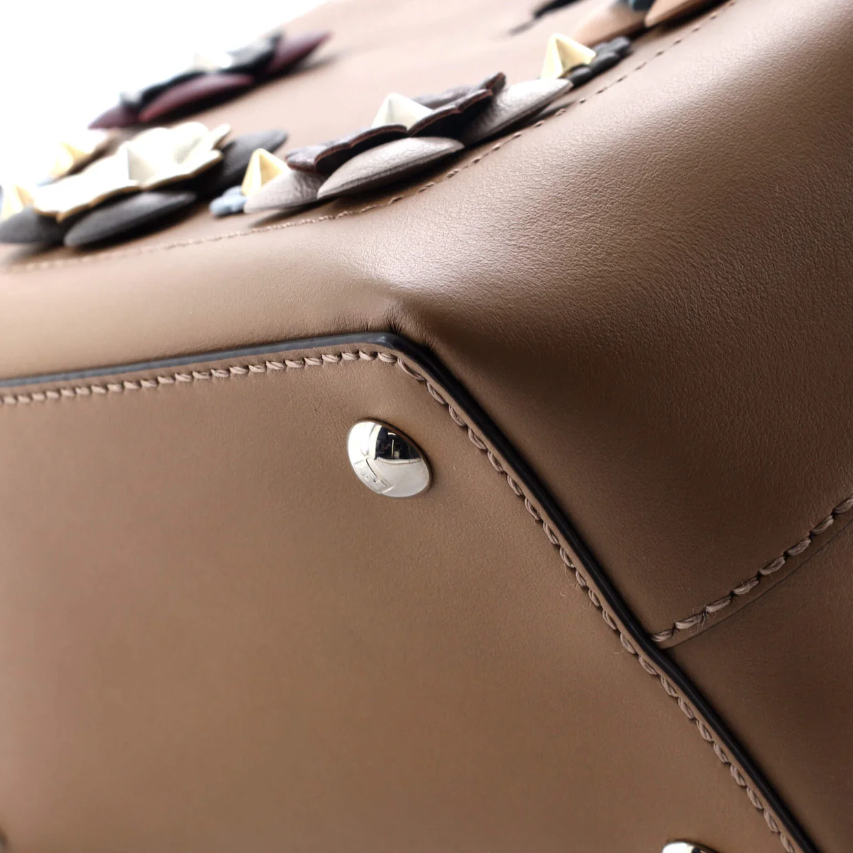 Flowerland DotCom Convertible Satchel Embellished Leather Medium - Deep Luxury