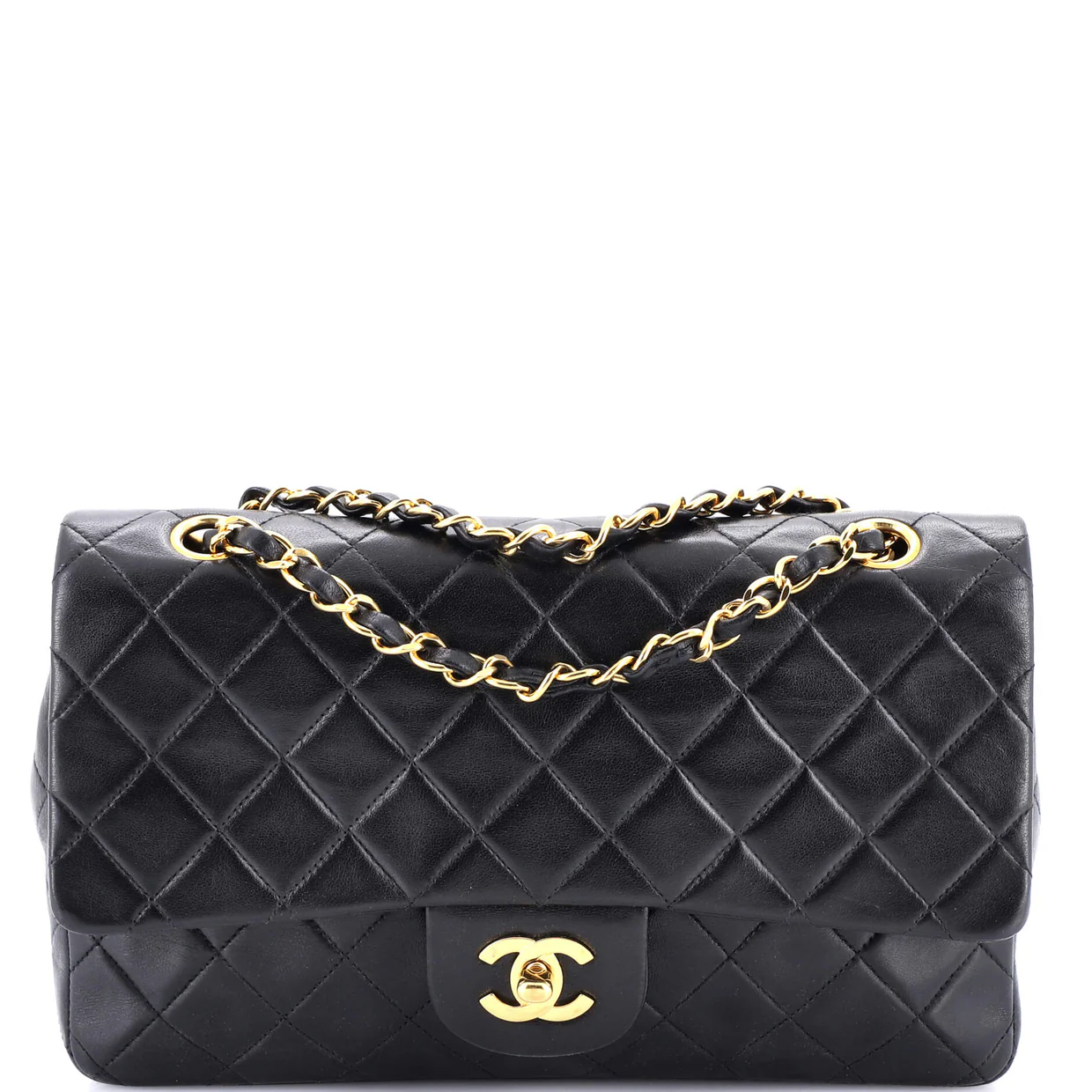 Vintage Classic Double Flap Bag Quilted Lambskin Medium - Deep Luxury