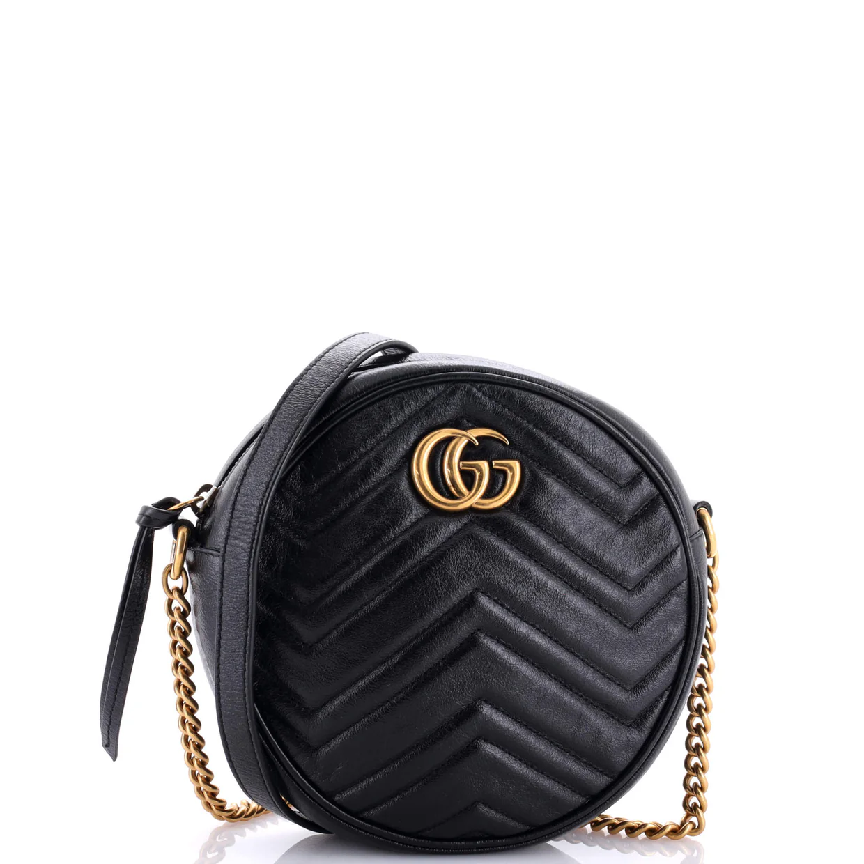 GG Marmont Round Shoulder Bag Matelasse Leather Mini - Deep Luxury