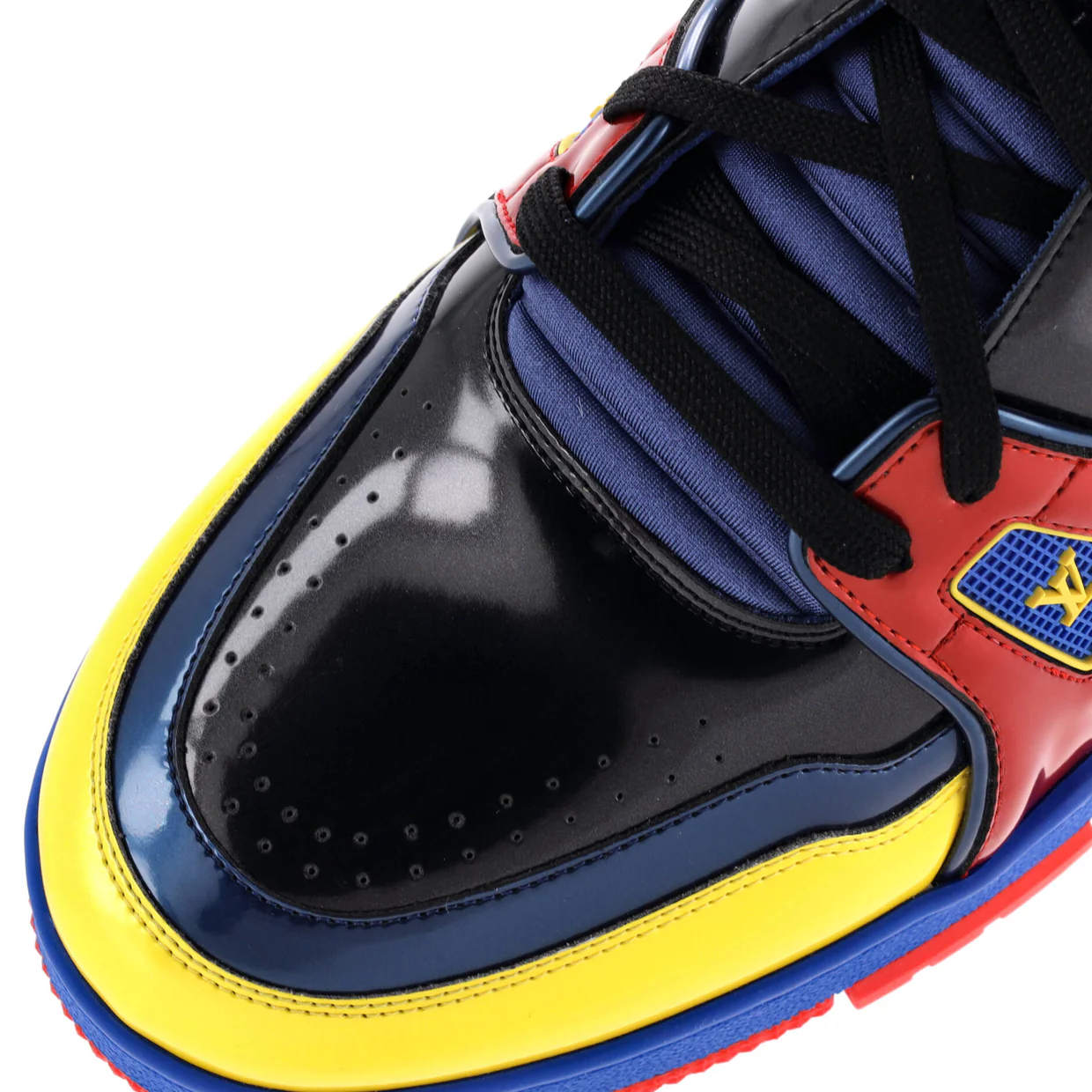 Men's LV Trainer Sneakers Patent - Deep Luxury