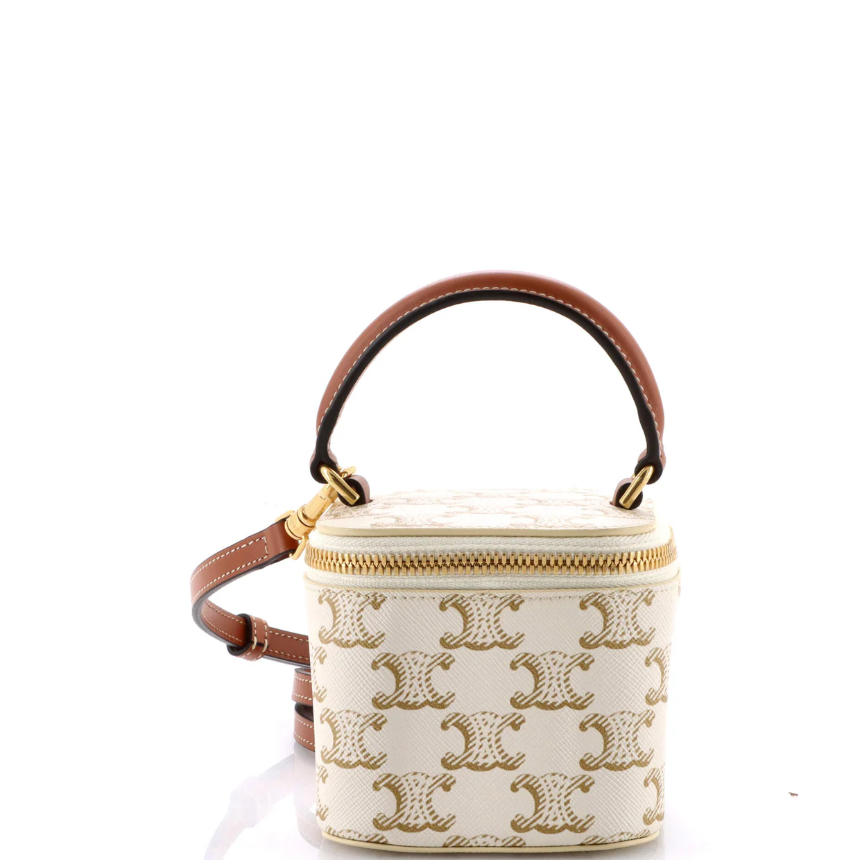 Top Handle Square Vanity Case Triomphe Coated Canvas Mini - Deep Luxury