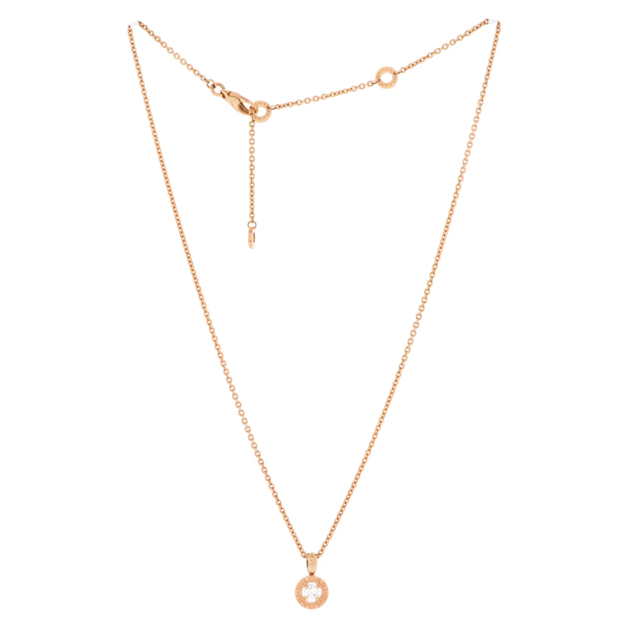 Bvlgari Bvlgari Pendant Necklace 18K Rose Gold with Diamond - Deep Luxury