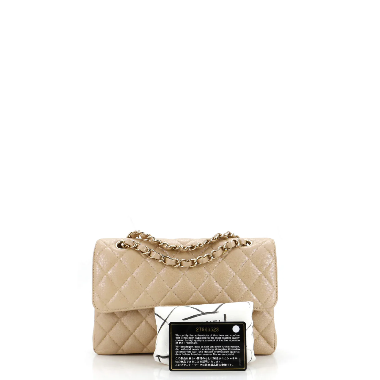 Classic Double Flap Bag Quilted Iridescent Caviar Small - Deep Luxury