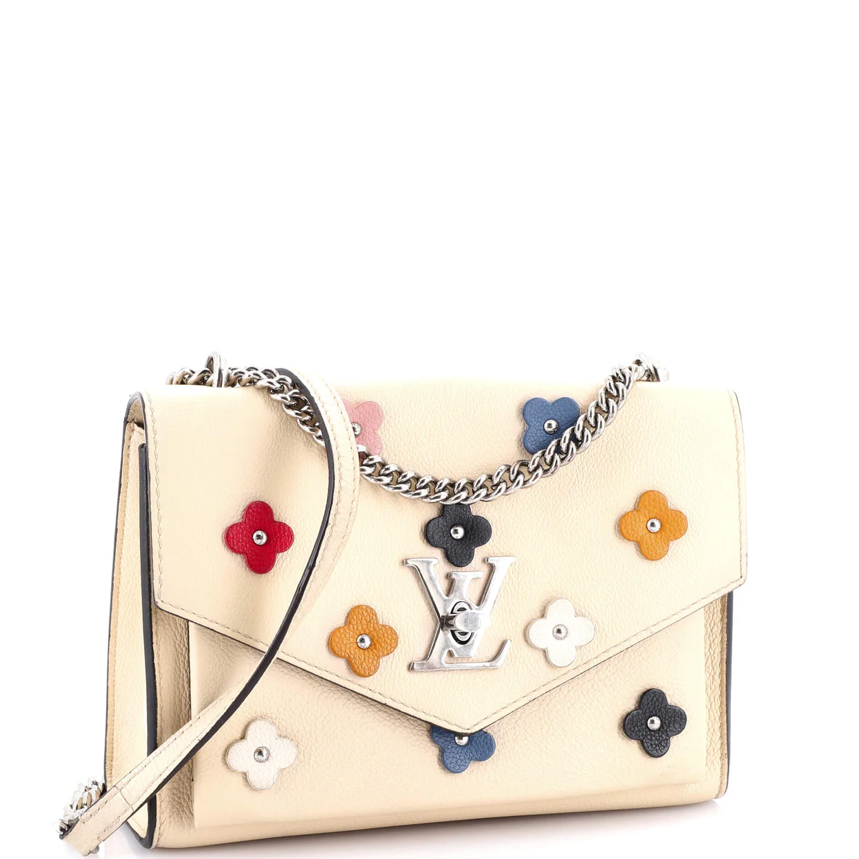 Mylockme Handbag Flower Embellished Leather BB - Deep Luxury