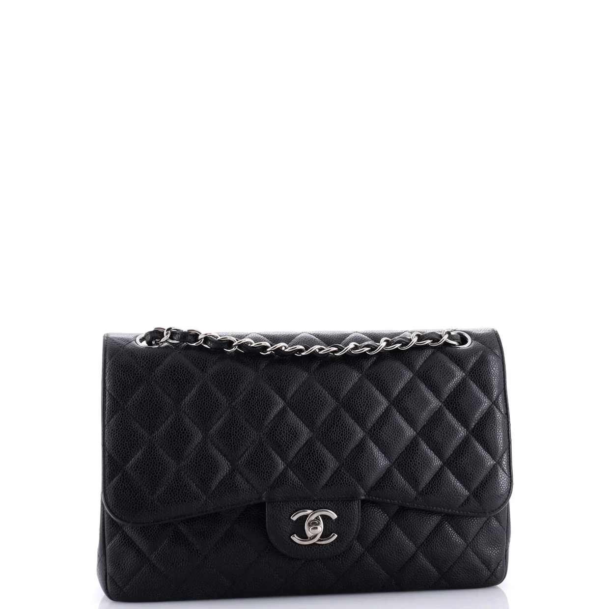 Classic Double Flap Bag Quilted Caviar Jumbo - Deep Luxury
