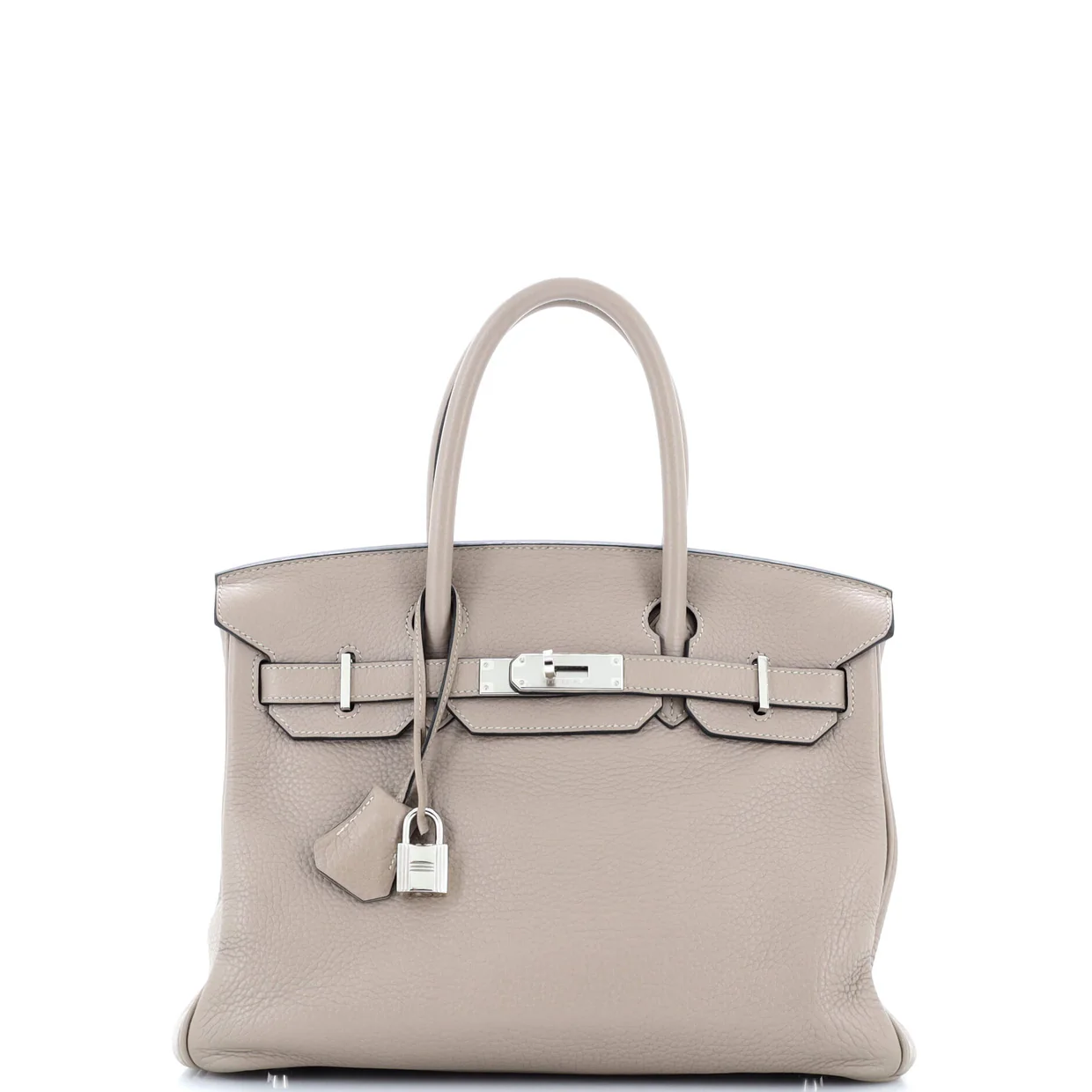 Birkin Handbag Grey Clemence with Palladium Hardware 30 - Deep Luxury