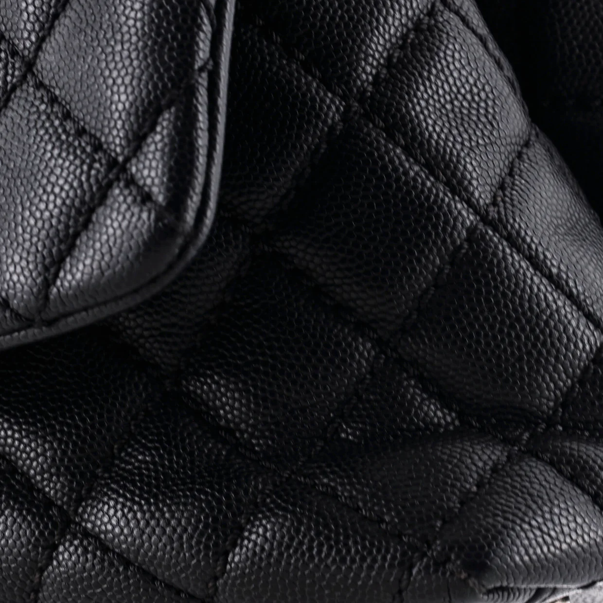 Coco Top Handle Bag Quilted Caviar Small - Deep Luxury