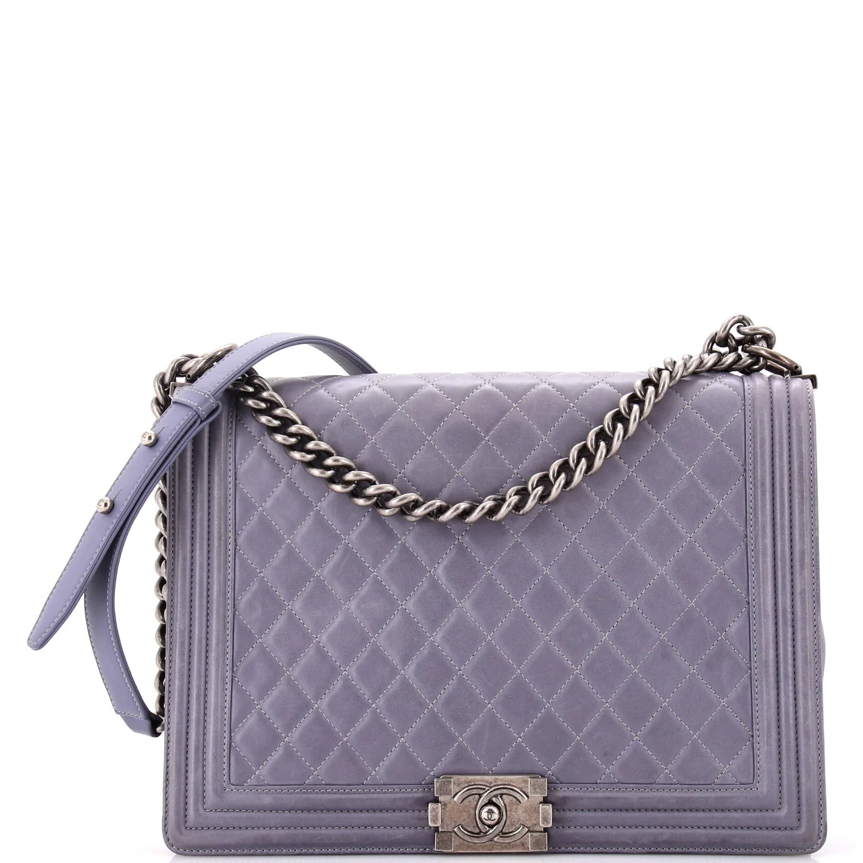 Boy Flap Bag Quilted Calfskin Large - Deep Luxury