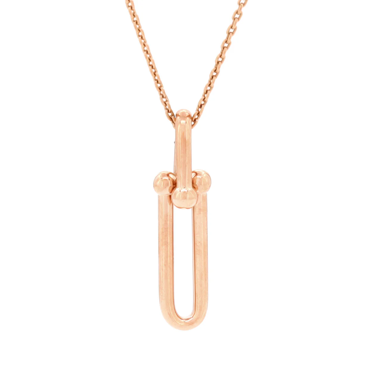 HardWear Link Pendant Necklace 18K Rose Gold - Deep Luxury