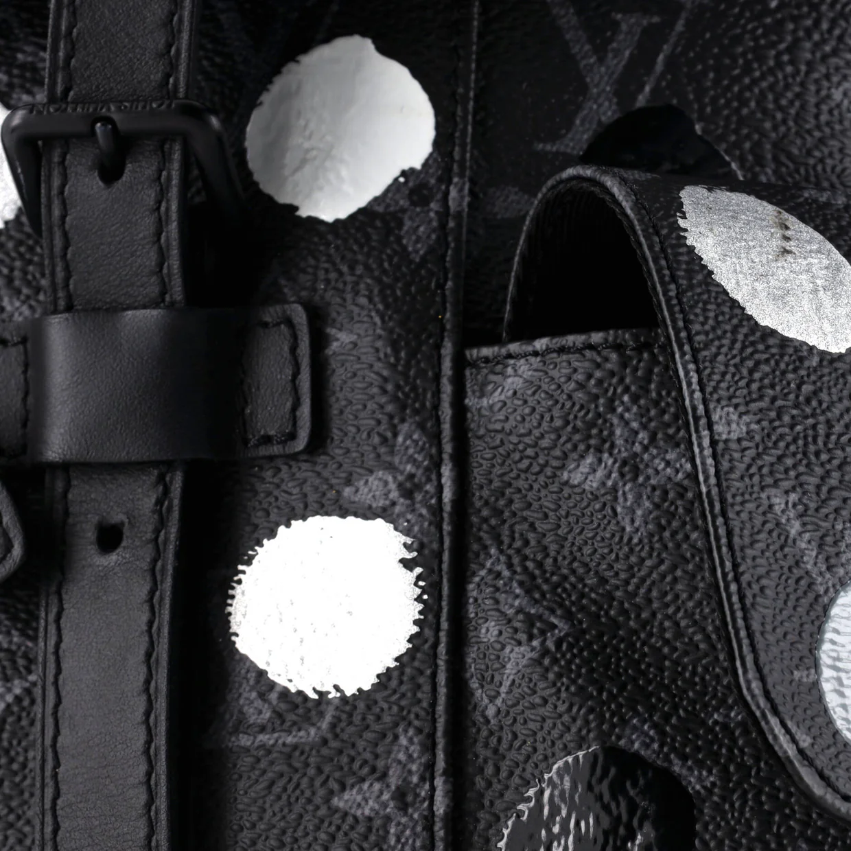 Christopher Backpack Yayoi Kusama Painted Dots Monogram Eclipse Canvas MM - Deep Luxury