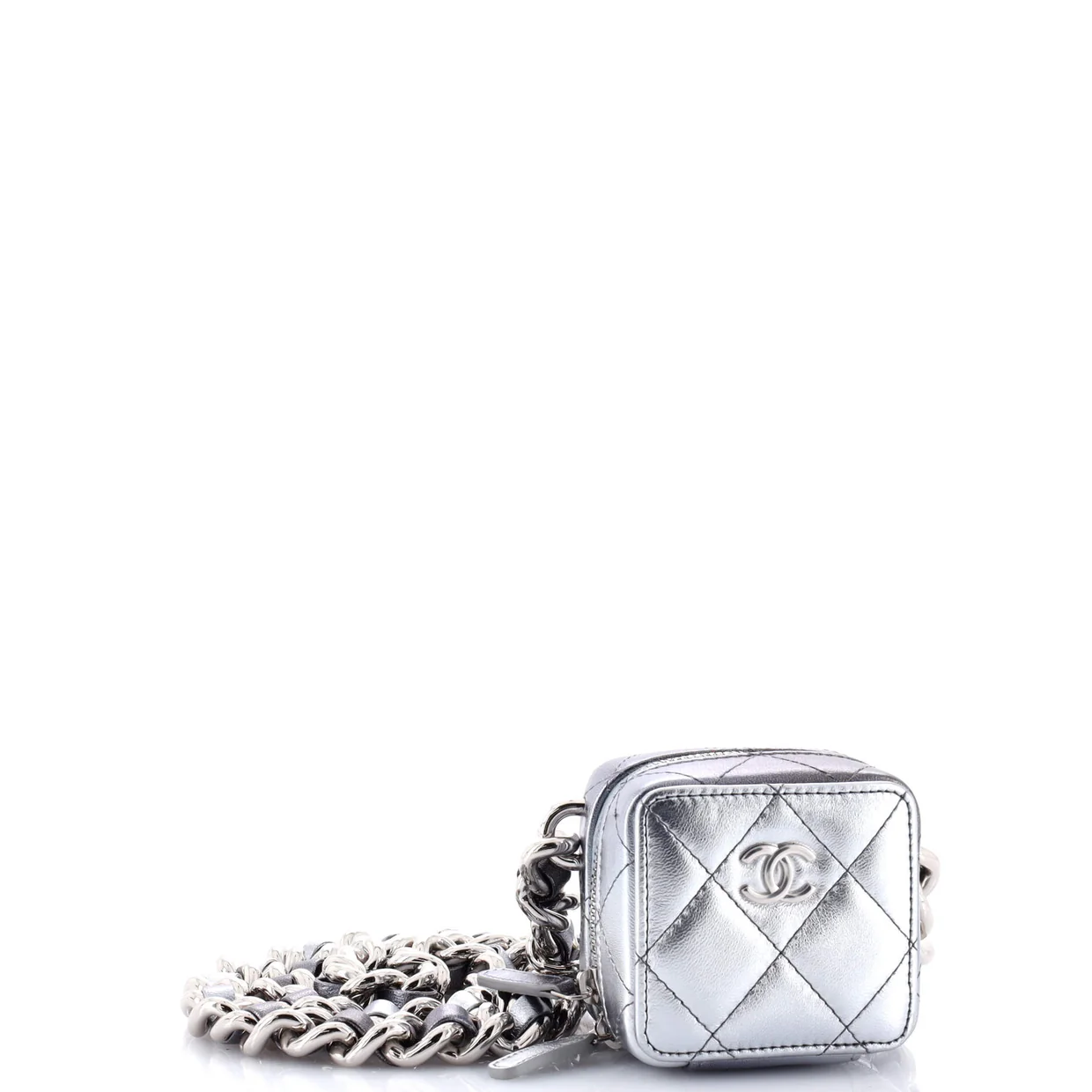 Like A Wallet Clutch With Chain Quilted Gradient Metallic Lambskin Mini - Deep Luxury