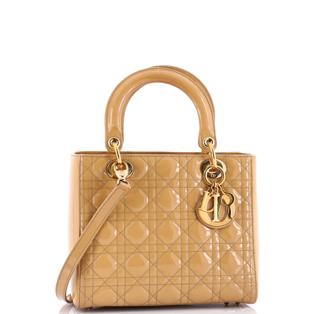 Lady Dior Bag Cannage Quilt Patent Medium - Deep Luxury