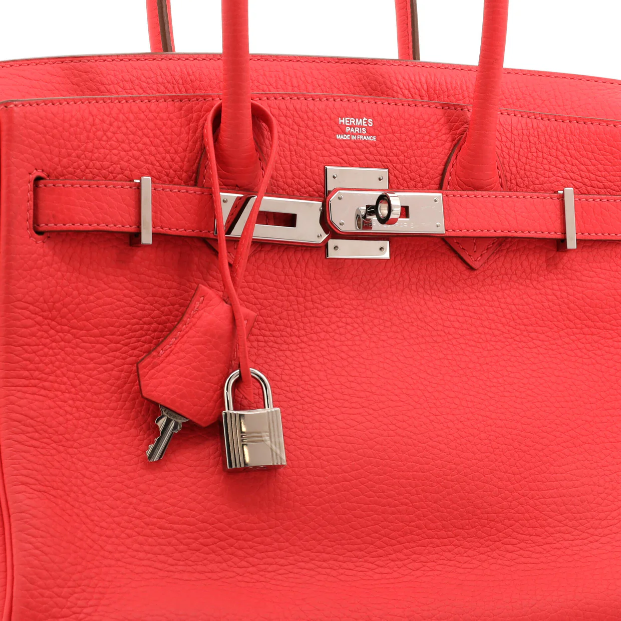 Birkin Handbag Rose Jaipur Clemence with Palladium Hardware 30 - Deep Luxury