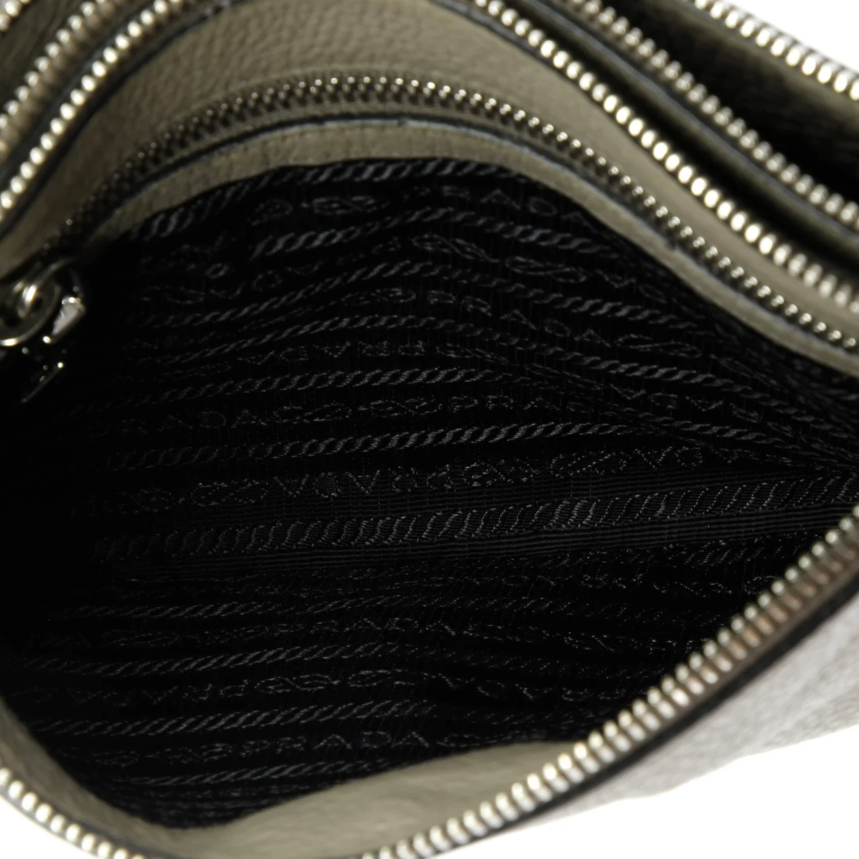 Double Zip Crossbody Bag Vitello Daino Small - Deep Luxury